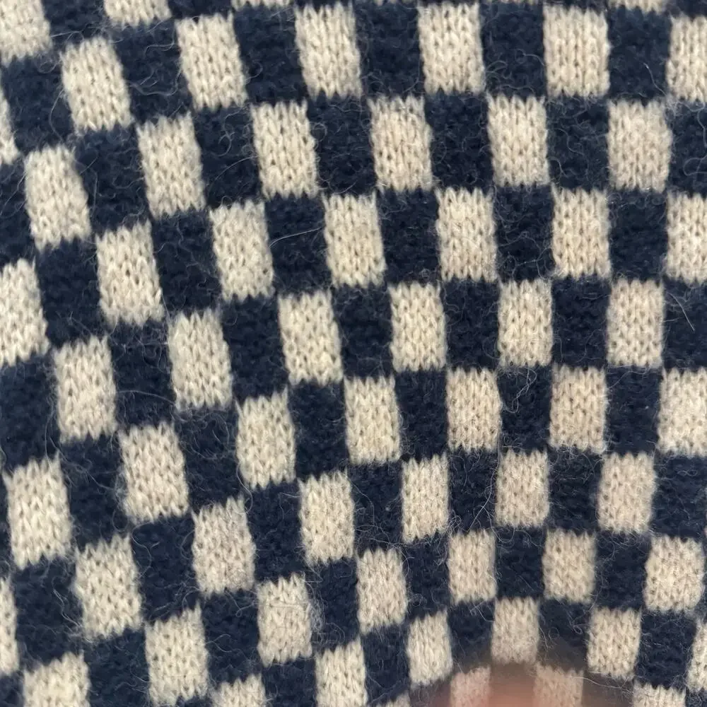 Madewell Crewneck Sweater in Checked Stripe, M